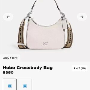 Coach Cream Hobo Crossbody Bag and matching wallet